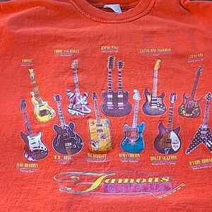 Vintage Famous Guitars Tee Shirt